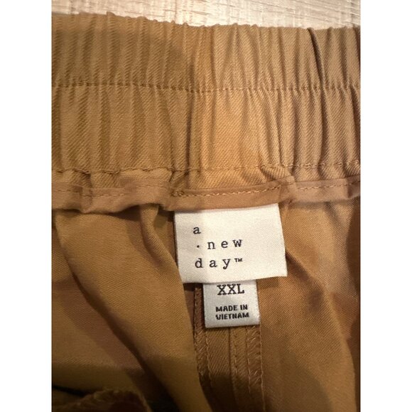 Women's High-Rise Ankle Cargo Pants - a New Day Tan XXL - Picture 7 of 9